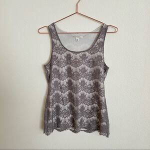 Banana Republic gray lace tank top